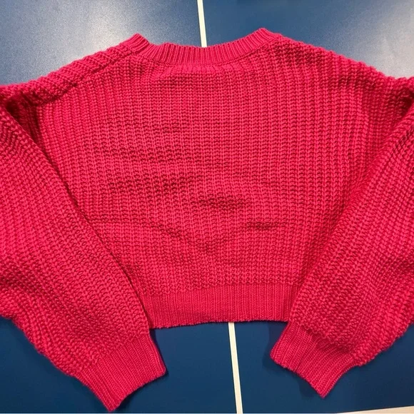 SHEIN Vibrant Pink Crew Neck Sweater - Picture 3 of 3